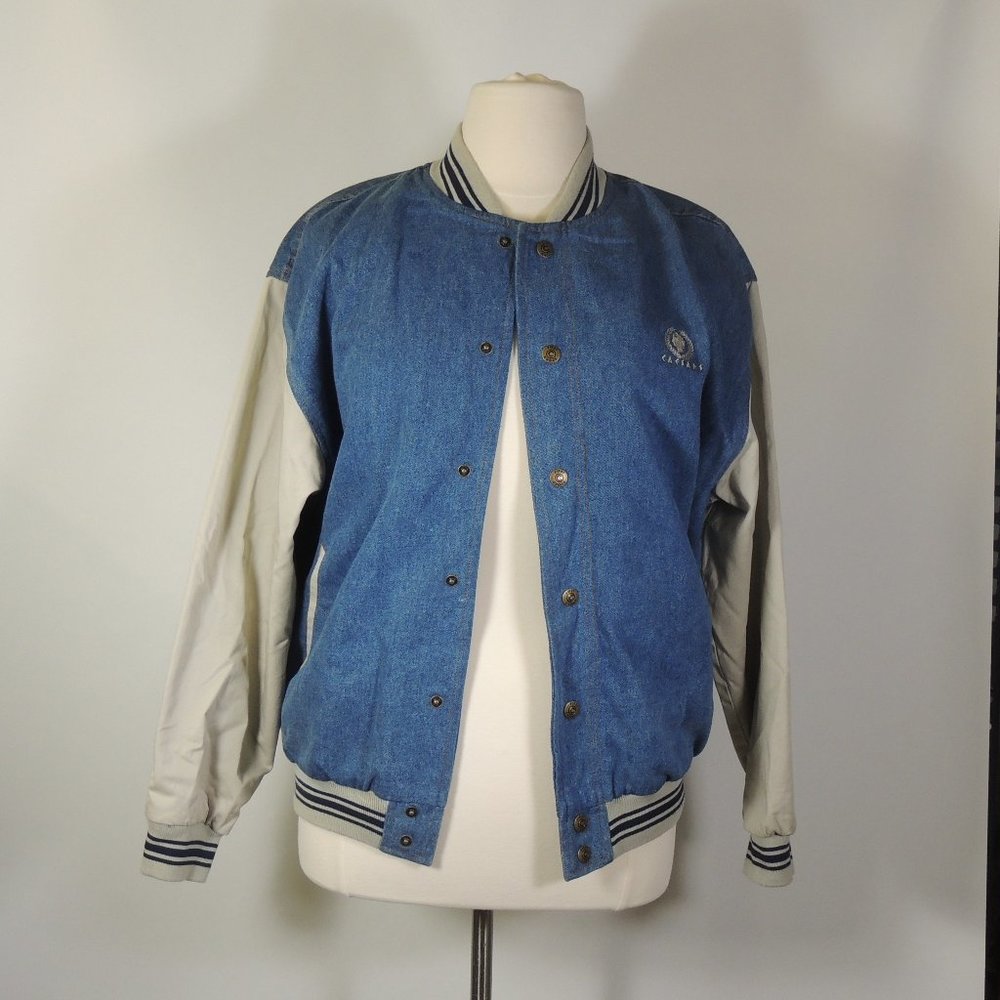 Caesar's Palace Light Denim Varsity Style Jacket
